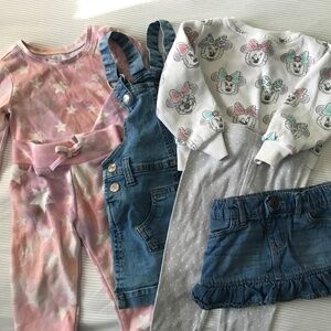 Set of 6 coordinating baby girls items